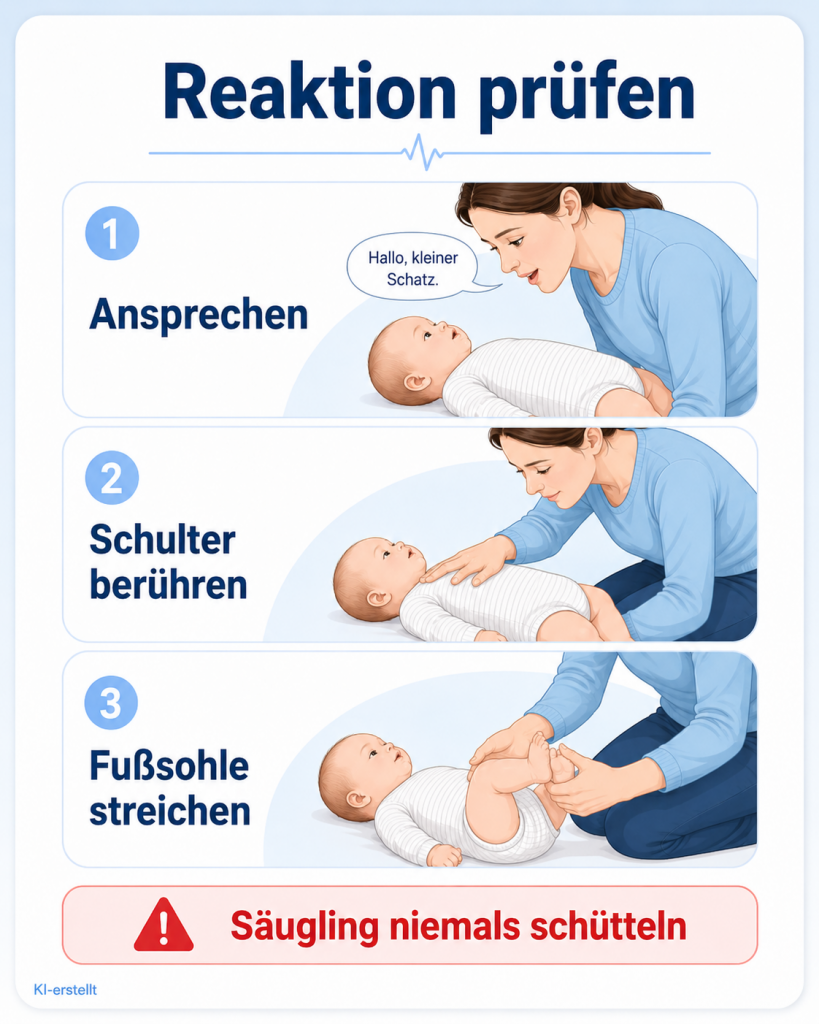 Reaktion pruefen Baby